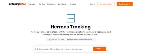 hermes tracking page.